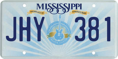 MS license plate JHY381