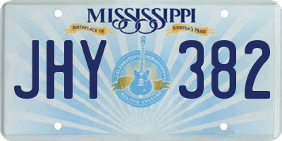 MS license plate JHY382