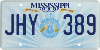 MS license plate JHY389