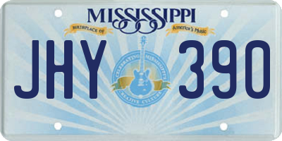 MS license plate JHY390