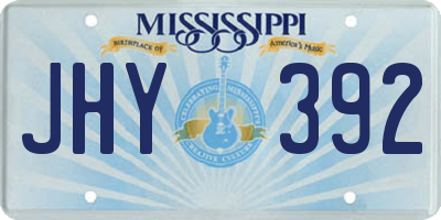 MS license plate JHY392