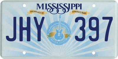 MS license plate JHY397
