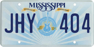 MS license plate JHY404