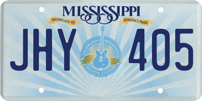 MS license plate JHY405
