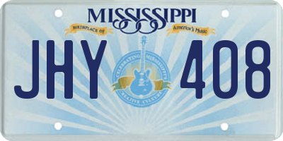 MS license plate JHY408