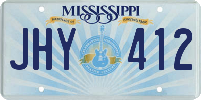 MS license plate JHY412
