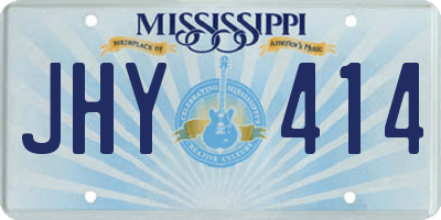 MS license plate JHY414