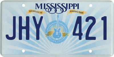 MS license plate JHY421