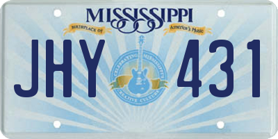 MS license plate JHY431