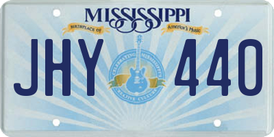 MS license plate JHY440