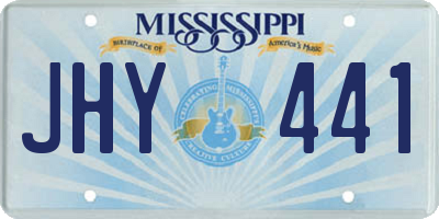 MS license plate JHY441