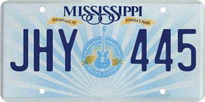 MS license plate JHY445