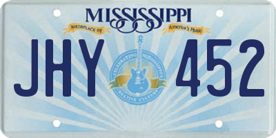 MS license plate JHY452