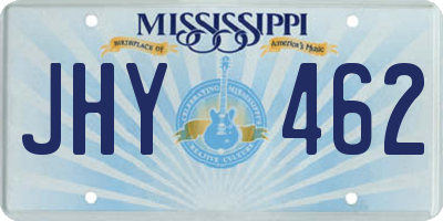 MS license plate JHY462
