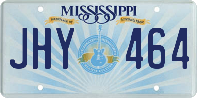 MS license plate JHY464