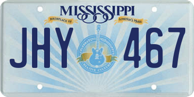 MS license plate JHY467