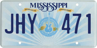 MS license plate JHY471
