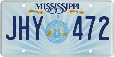 MS license plate JHY472