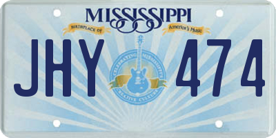 MS license plate JHY474
