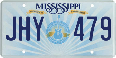 MS license plate JHY479