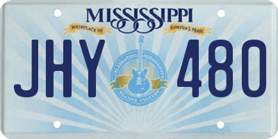 MS license plate JHY480