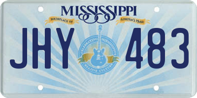 MS license plate JHY483