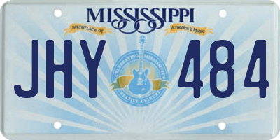 MS license plate JHY484
