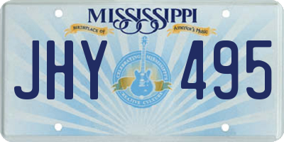 MS license plate JHY495