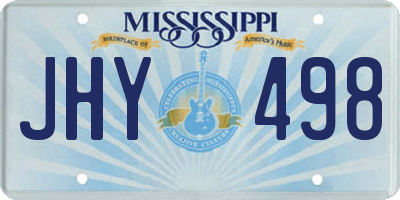 MS license plate JHY498