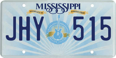 MS license plate JHY515