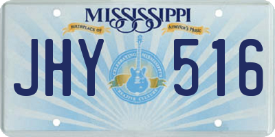 MS license plate JHY516