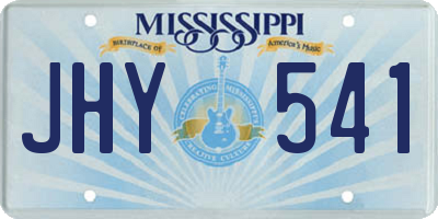 MS license plate JHY541