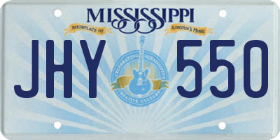 MS license plate JHY550