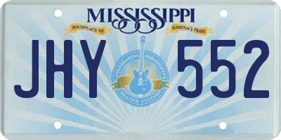 MS license plate JHY552