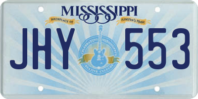 MS license plate JHY553