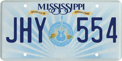 MS license plate JHY554