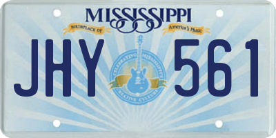 MS license plate JHY561