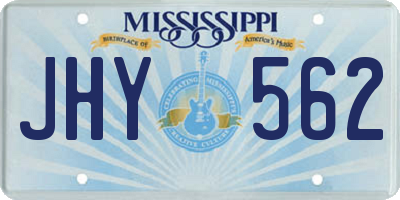 MS license plate JHY562
