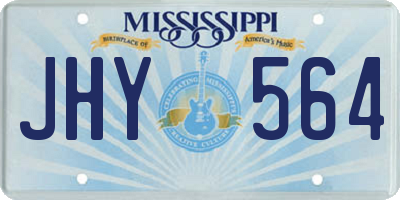 MS license plate JHY564