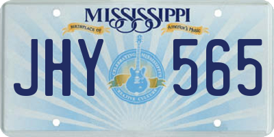 MS license plate JHY565