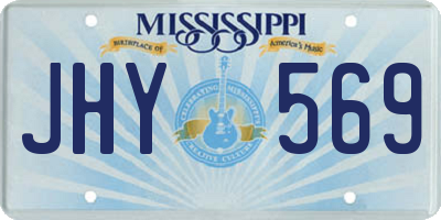 MS license plate JHY569