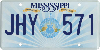 MS license plate JHY571