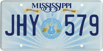 MS license plate JHY579