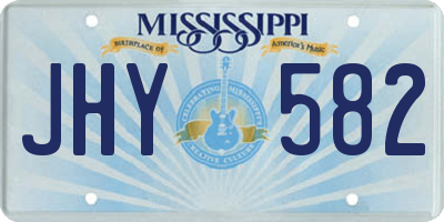 MS license plate JHY582