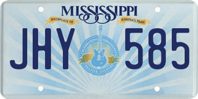 MS license plate JHY585