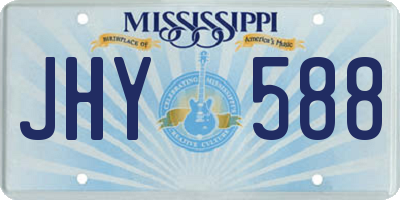 MS license plate JHY588