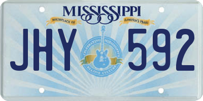 MS license plate JHY592