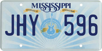 MS license plate JHY596