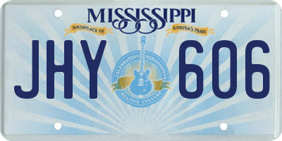 MS license plate JHY606