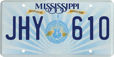 MS license plate JHY610